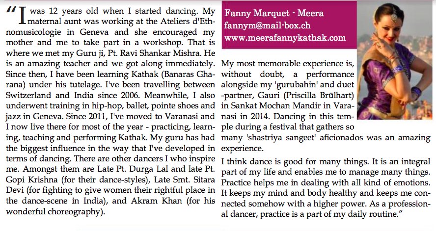 Meera kathak dancer dancing queen article switzerland